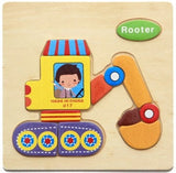Baby Toys Wooden 3d Puzzle Cartoon Animal Intelligence Kids Educational Brain Teaser Children Tangram Shapes  Learning Jigsaw
