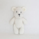 Newborn prop toy teddy bear knitted Bear toy for Photo props Crochet Mohair Animal Stuffed Christmas Gift
